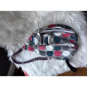 Kavu Gray and pink Polka Dot Shoulder Bag